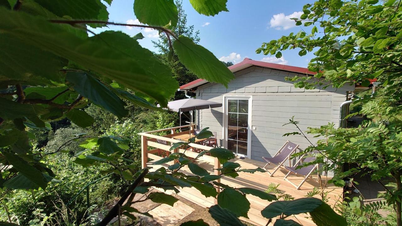 Ruhiges Ferienhaus Mit Sauna: Hellaberg III Лангенбах Экстерьер фото